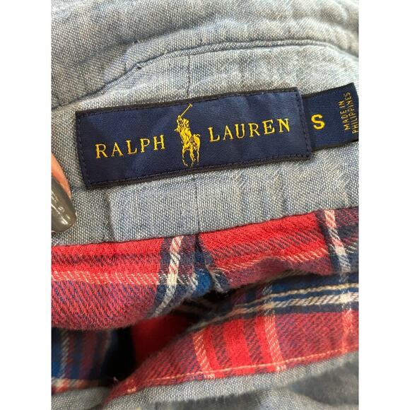 Ralph Lauren  Blue Label Chambray with Flannel lining Gorp Cabin Core Rare! - Picture 5 of 6